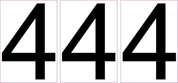 StickerTalk Number 4 Vinyl Stickers, 1 Sheet of 3 Stickers, 1.7 inches x 2.5 inches Each