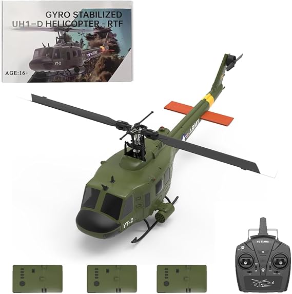F07 6CH RC Helicopter with Brushless Motor, 6G Flight Stability & Optical Flow Positioning, 1/34 Scale Model for Indoor and Outdoor Flight