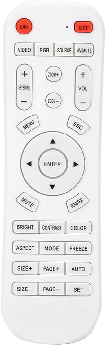 Nicear Universal Projector Remote Control Replacement for Projectors and Smart TVs Remote Controller 10m Transmission Distance Control for Receiver
