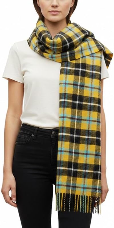 Lambswool Stole Extra Long Scarf for women - 100% pure wool - Oversized Wrap shawl - Scottish Tartan - Wedding, Mothers day gifts