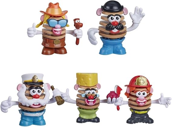 Mr Potato Head Chips Buildable Bag Figures - Original Nature, Barb A Cue, Ranche Blanche, Sault T Chips, Cheesie Onionton - Set of All 5