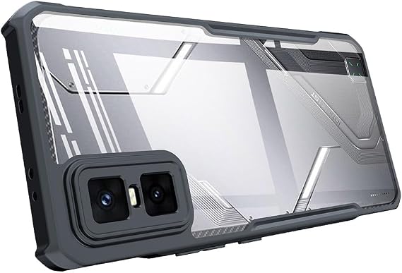 Case Compatible with Infinix GT 30 Pro, Airbag Protection Transparent PC Back + Soft TPU Frame, Anti-scratch Protective Case-Black