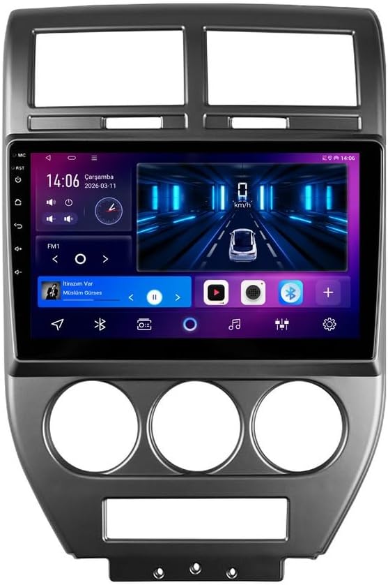 10 İnç Android Multimedya CarPlay Android Auto Navigasyon Kameralı 4GB RAM 64GB - Dodge Caliber 2007-2009 ile uyumlu