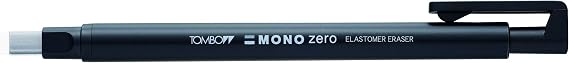 Tombow Mono Zero Kalem Silgi, Yassı Uç, 2,5X5Mm, Siyah