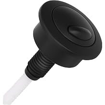 Black Toilet Flush Button, Dual Flush Toilet Push Button, Adjustable Toilet Flusher Button, Modern Minimalist Design for Toilet, Compatible with Twyford Toilet Flush Button, Black
