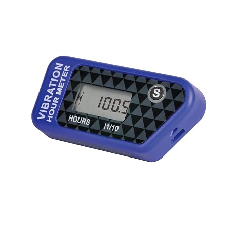 Yooreal Vibration Activated Hour Meter,Maintenance Intervals Reminder for Gas/Diesel Engine Powered Generator Compressor Motorcycle Snowblower Trailer Motor Grader Pressure washer. (Blue)