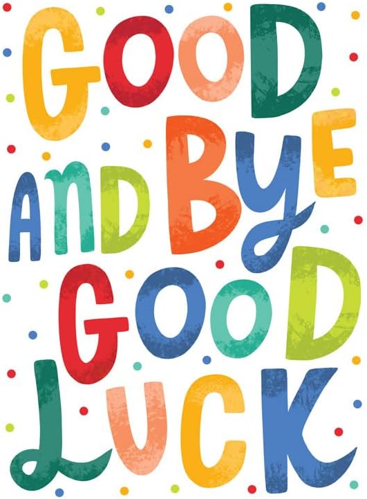 Large Goodbye & Goodluck Card, Goodbye - A4 Size - Regal Publishing