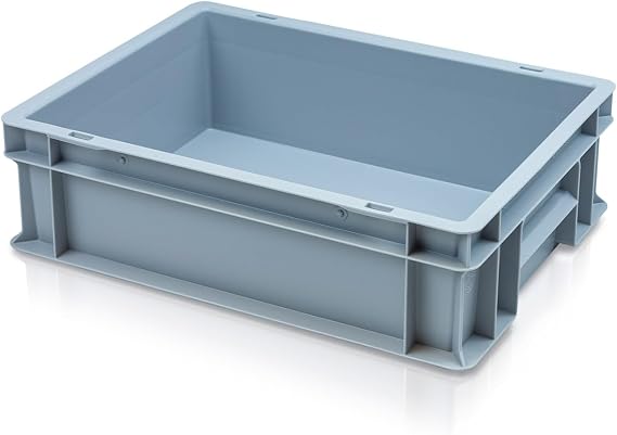 Heavy Duty Plastic Stacking Industrial Euro Storage Container (10 Litre - 400x300x120(H) mm)