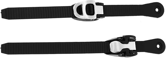 Skating Fixed Buckles 2pcs Adjustable Black Alloy Pp Straps
