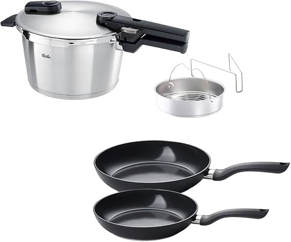 Fissler Vitaquick Premium Düdüklü Tencere 4,5L Kırmızı Cenit Tava Set