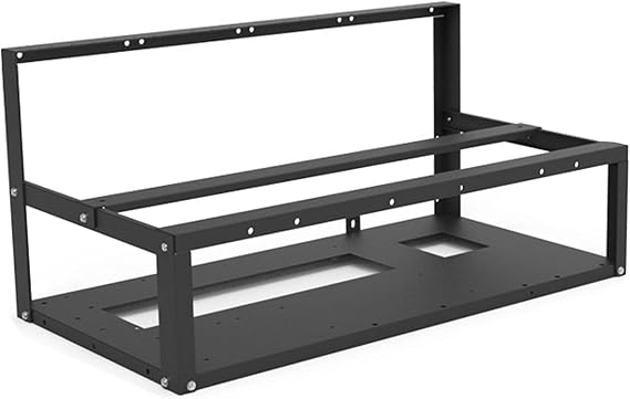 Steel Open Air Miner Mining Frame Rig Case Mining Rig Frame Case Graphics Card Holder 6 GPU Rack Stackable Miner Computer Rack