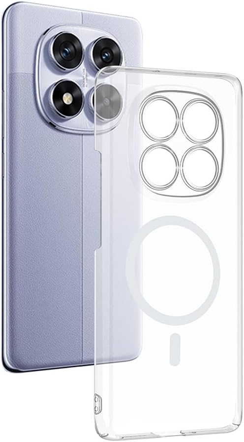 Xiaomi Redmi Note 14 Pro 4G İçin Kamera Korumalı Manyetik Şarj Özellikli Şeffaf Demy Sert PC Kapak