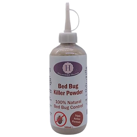 Diatomaceous Earth Bed Bug Killer Powder, Triple Action, 100% Natural (300ml)