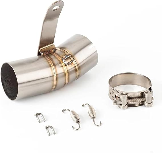 Muffler Section Mid Link Pipe For BMW S1000RR 2019 2020 2021 2022 2023 Slip-on Exhaust Escape Muffler Middle Link Pipe 60MM Motorbike End Silencers Motorcycle Exhaust