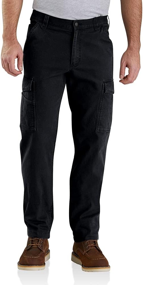 Carhartt Men's Rugged Flex Relaxed Fit Canvas Cargo Work Pant, Black, 36 x 32