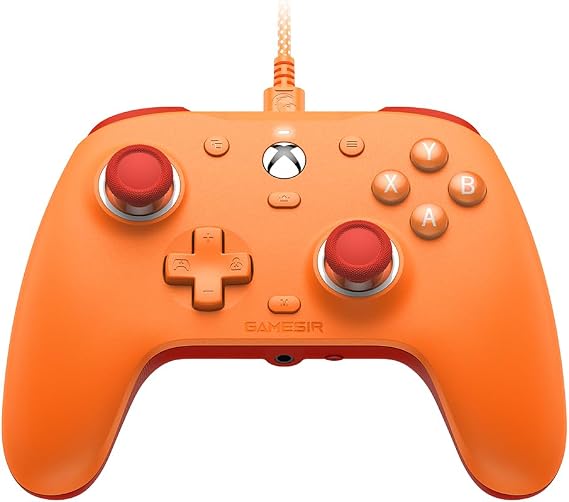 GameSir Xbox Series X|S, Xbox One ve Windows 10/11 için G7 SE kablolu oyun kumandası, Hall efektli Joysticks/Hall Trigger, 3,5 mm ses jakı - turuncu