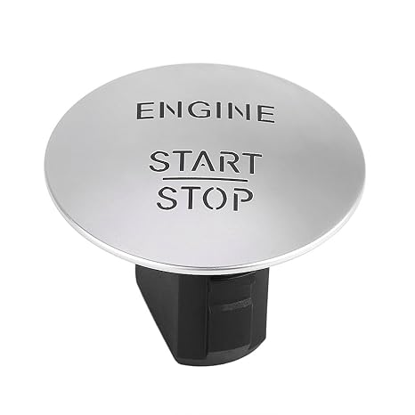 Starter Knob For C 2015 - Engine Start Stop Push Button Keyless Engine Start Button Keyless Keyless Go Start Stop Push Button Engine Ignition Switch For 2215450714 Silver