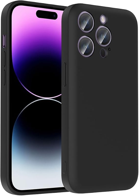 Zore Apple ile uyumlu iPhone 14 Pro Kılıf Kamera Korumalı Kartlık Hazneli Zore Vitra Kapak Siyah