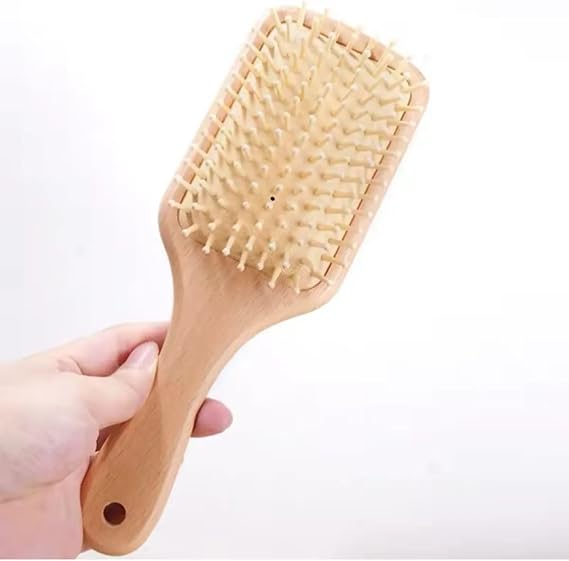 Busstier Bambu Uçlu Ahşap Saç Fırçası Doğal ve Antistatik Tarak