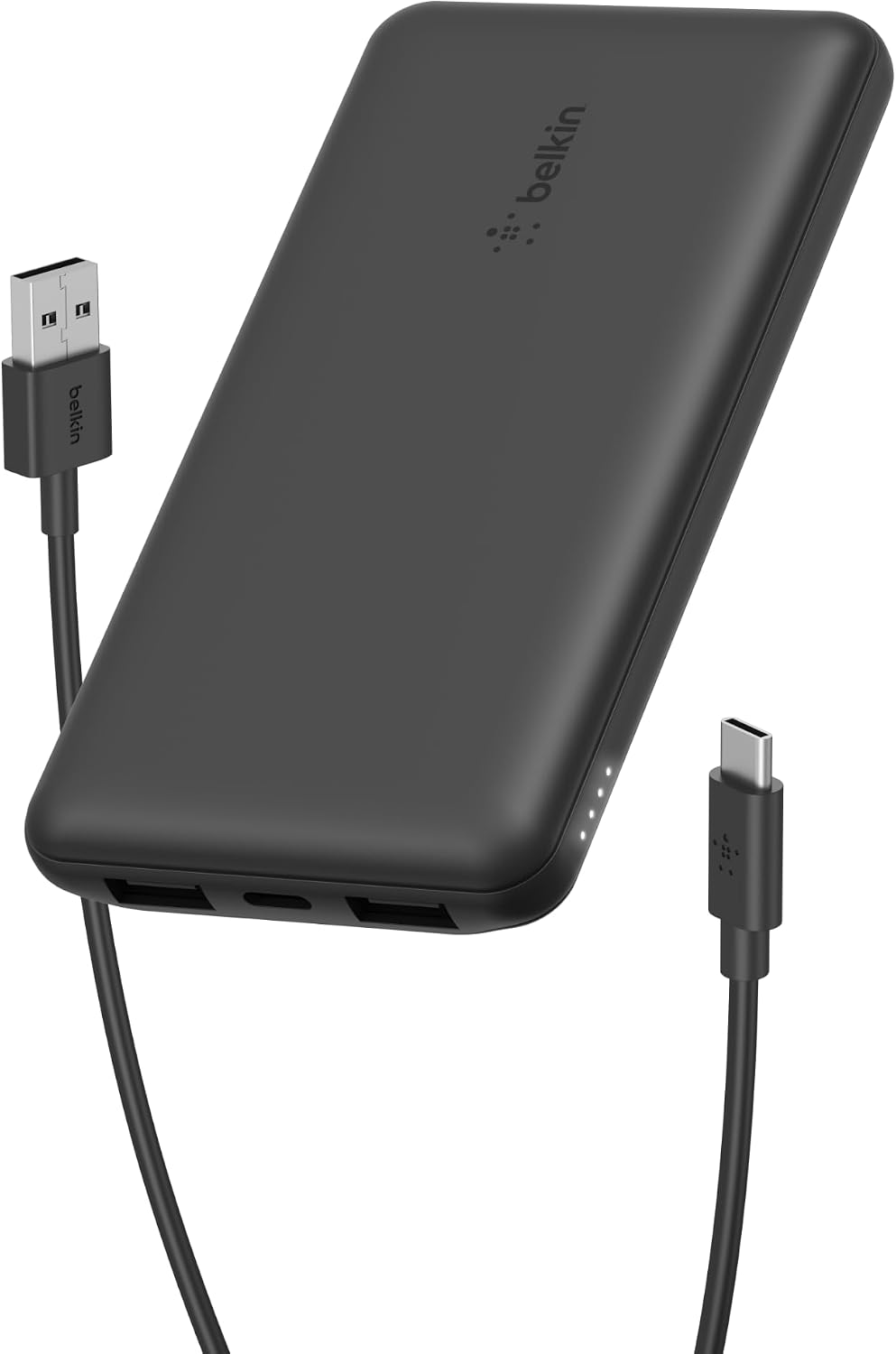 Belkin USB-C Portable Powerbank, 10000 mAh, 1 USB C Port and 2 USB A Ports up to 15W, iPhone 14 Pro14 Pro Max13, AirPods, iPad, Galaxy S21Ultra Compatible - Black