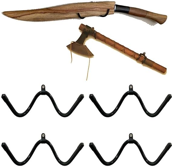 4 Pack Mini Sword Display Rack Sword Wall Mount Sword Wall Rack Sword Holder - Sturdy yet flexible,easy to customize and install - vertically or horizontally Mount - hold up to 20Lbs- No Sword