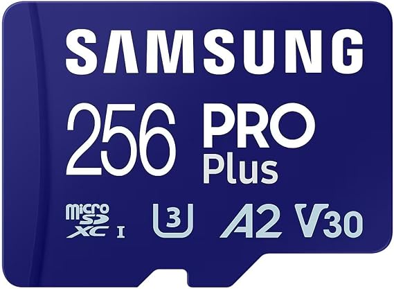 Samsung PRO Plus MicroSD Card, 256 GB, UHS-I U3, Full HD & 4K UHD, Read Speed 180 MB/s, Write Speed 130 MB/s, Memory Card for Cameras and Drones, Includes USB Card Reader, MB-MD256SA/EU