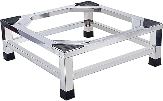 Washing Machine Refrigerator Stand, Lift Stand, Washing Machine, Washing Machine Pan, Height 3.9 inches 10 cm / 5.9 inches 15 cm / Dishwasher / Dryer Bottom Stand / Appliance Bracket Base, Noise Prevention, Vibration Resistant Pad, Load Capacity 60.9 lbs 300 kg, Stainless Steel H 5.9 inches 15 cm / 14.2 x 14.2 inches 36 inches 3 cm