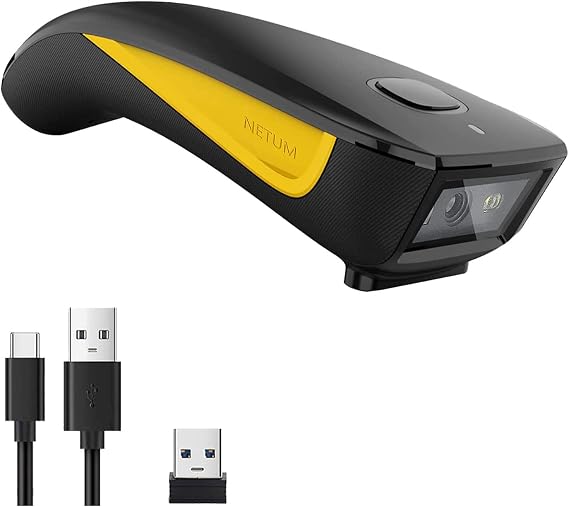 NETUM C750 Kablosuz Barkod Okuyucu Bluetooth Uyumlu, Küçük Cep USB 1D 2D Envanter için QR Kod Tarayıcı, Tablet iPhone iPad Android iOS PC POS için Barkod Görüntü Okuyucu