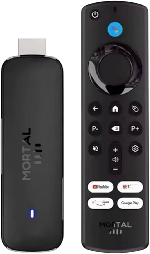 Mortal Android TV Streaming Stick, 4K UHD, WiFi 6, Voice Control Remote YouTube Compatible (2GB 16GB)