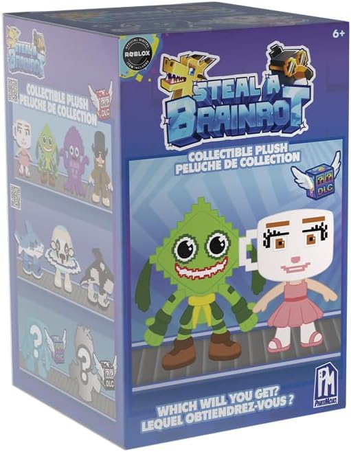 Steal A Brainrot – Mystery Collectible Plush -Assortment - Series 1 - Includes DLC Codes Redeemable on Roblox - Officially Licensed Mystery Collectible Plush by PhatMojo