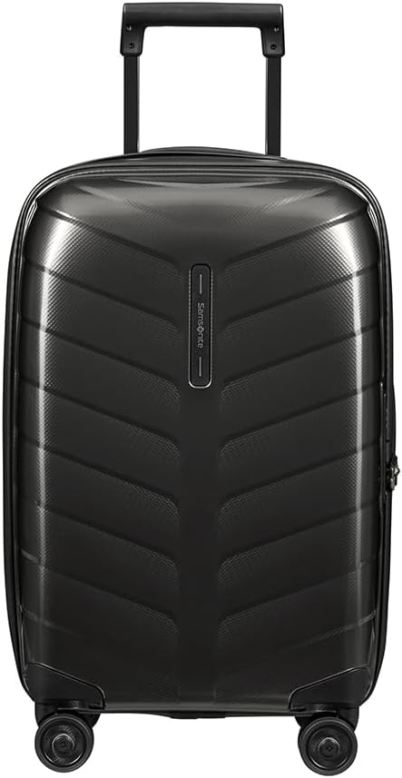 Samsonite Attrix - Spinner S, Expandable Hand Luggage, 55 cm, 38/44 L, Black (Anthracite)