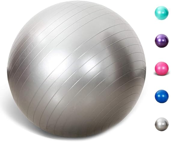 Exercise Ball, Yoga Exercise Birth Ball Chair for Delivery & Training & Fitness, Extra Thick Non-Toxic Anti-Burst Labor Ball with Quick Pump