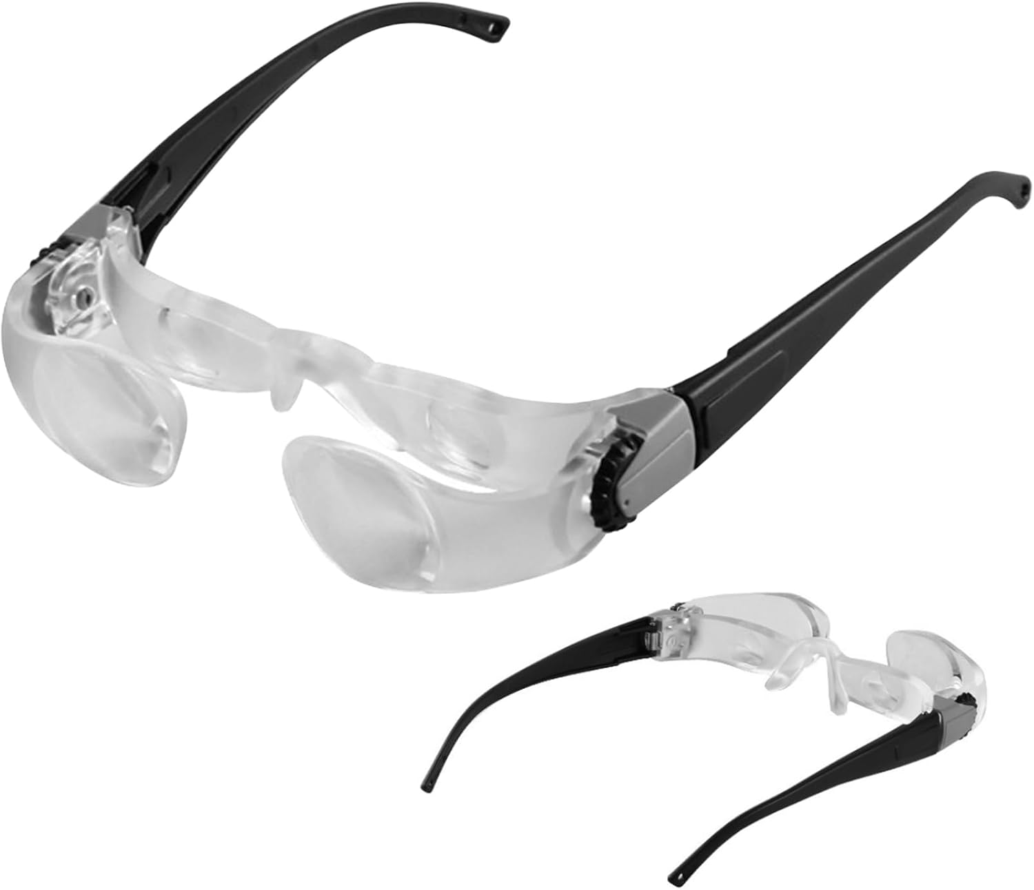 Tv Glasses, Magnifying Glasses Adjustable 4X Magnifying Eyewear Anti-Glare Wearable Magnifier for Presbyopia Seniors Watching TV for Low Vision Reading, Reading