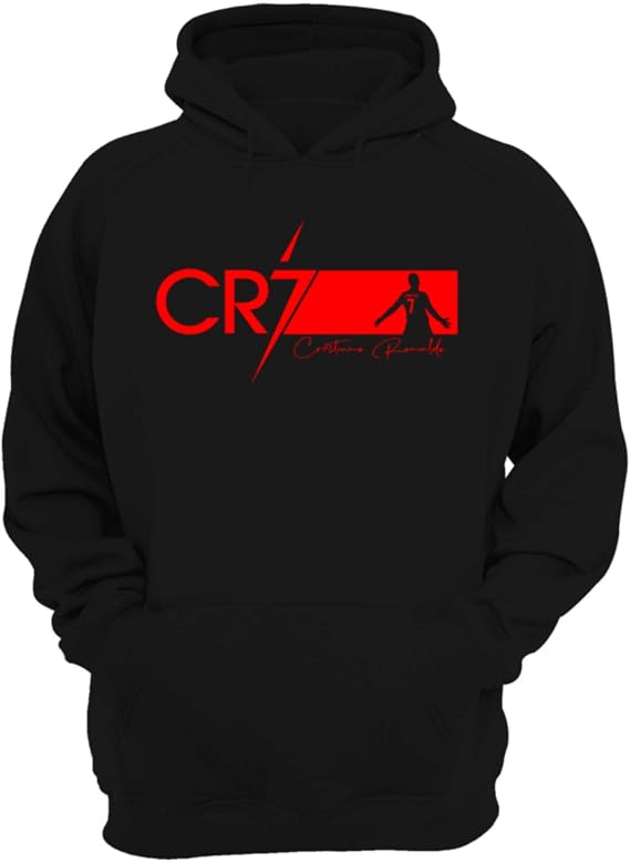 Ronaldo CR#7 Red Signature Kids Youth Football Hoodie Inspired Ronaldo Jersey Kids Football Sweatshirt