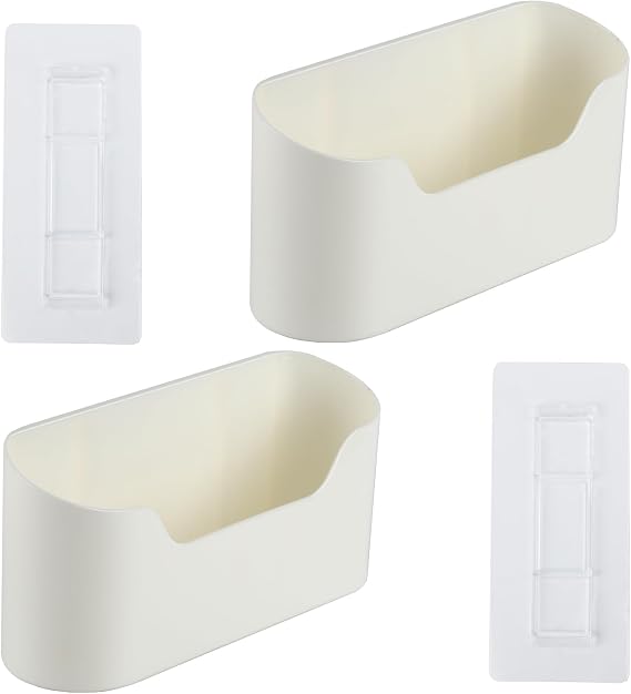 2 Pcs Wall Mounted Cabinet Door Storage Boxes - Bathroom & Kitchen Organiser for Fridge, Sink & Cupboard