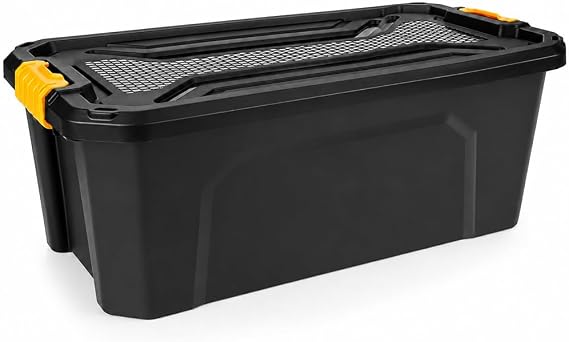 30 Litre Sert Plastik Tek Bölmeli Organizer Kutu, Saklama Kabı - Ev Araba Saklama Kutusu - Ev Banyo Düzenleyici, Dolap Düzenleyici, Saklama, Kutu, Organizer, Eşya Düzenleme,Darbeye Dayanıklı