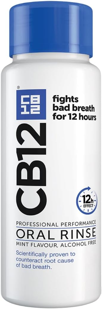 CB12 Mouthwash Mint Alcohol Free for 12H Bad Breath Treatment 250ml