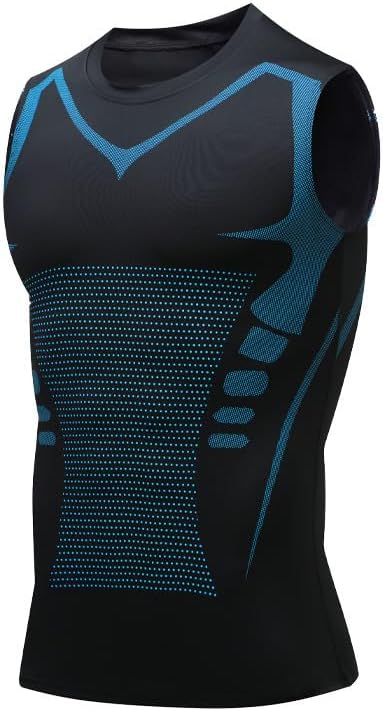 Compression Tank Top for Men Bodybuilding Gym Athletic Tight Undershirts Workout Tops