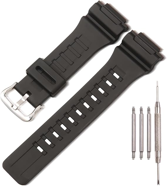 Resin strap Compatible with Casio AEQ110BW AQ-S810 W735H AQ-S800W watch band metal buckle replacement wristband