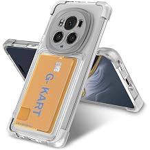 Zore Honor ile uyumlu Magic 6 Pro Kılıf Airbag Tasarımlı Şeffaf Kartlıklı Zore G-Kart Kapak Şeffaf
