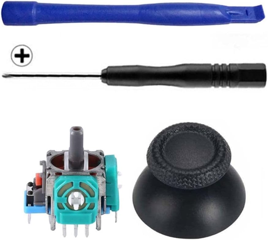 Ps5 Analog Motor Ve Topuz 1+1 Tornavida Ayırıcı Set Playstation 5 Kol Tamir Seti Yedek Parça