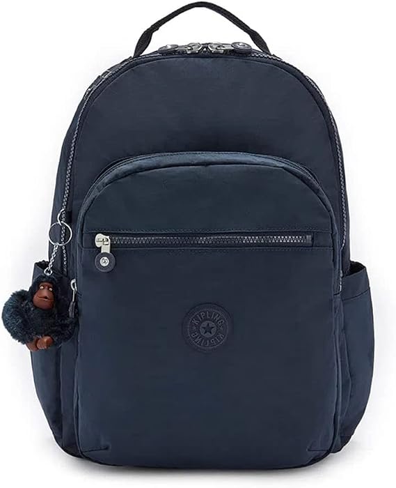 Kipling Seoul 27L Laptop Backpack Fits 15 Inch Lightweight Travel, True Blue Tonal, one size fits all, SEOUL