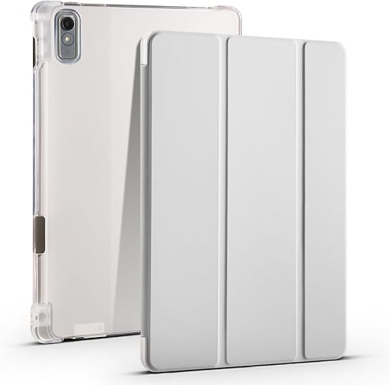 Clear Tablet Case Compatible with Huawei Matepad 11.5" 2025,TPU Slim Cover Auto Wake/Sleep Smart Lightweight Protective Case w/Pencil Holder Shockproof Cover.Grey