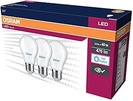 Osram LED KLASİK LAMBA BEYAZ IŞIK 470 lm E27 3'lü
