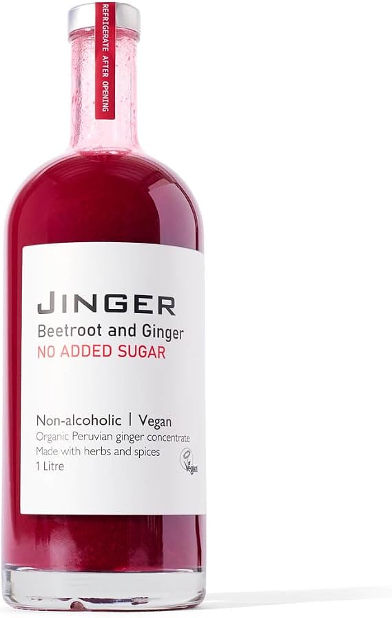 Jinger Drinks Organic Jinger Beetroot & Ginger Drink: Refreshing, Health-Boosting Blend with Natural Ingredients (1 Litre)