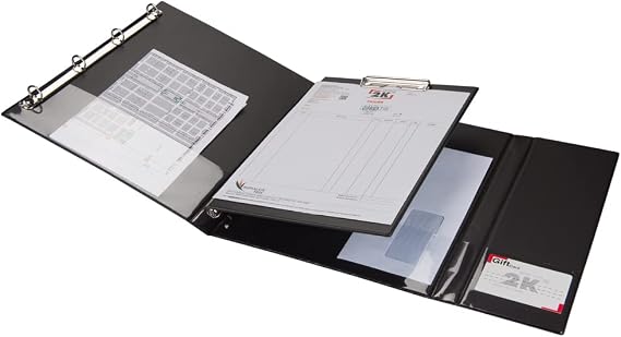 2K Çok Fonksiyonel Evrak Sunum Tanıtım Firma Klasörü Sekreterlik A4 4 Halkalı Ring Binder File 250 Yaprak Kapasiteli 27x33 cm. - Lacivert