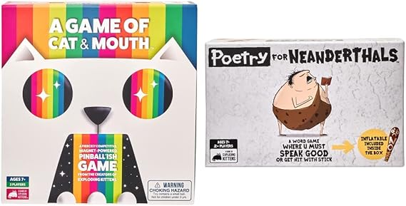 Exploding Kittens - Cat & Mouth Card Games for Adults, Teens & Kids - Fun Family Games, 10.5 x 3.23 x 10.5 inches