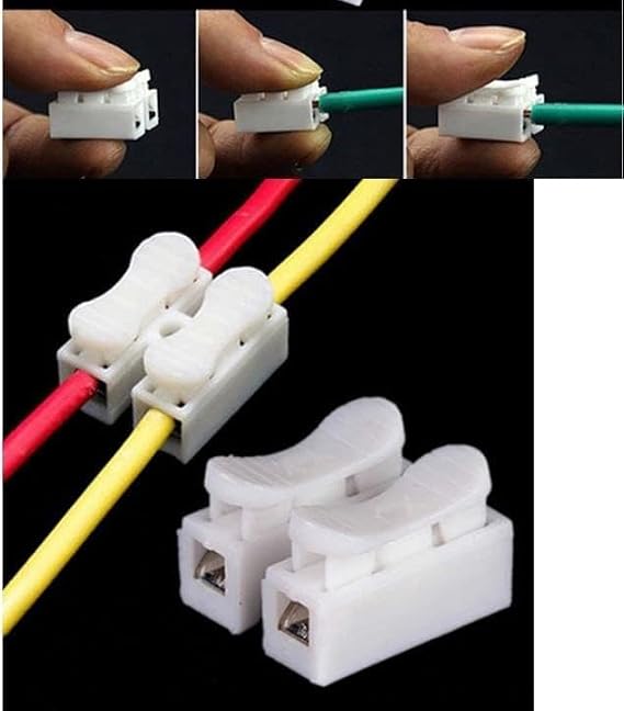 Monte Lua Mandallı Vidasız Klemens Basmalı Tip 2 li 2 pin 100'lü Paket