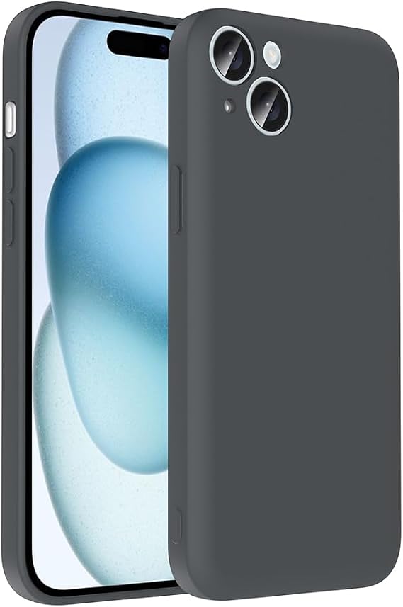 Zore Apple ile uyumlu iPhone 15 Kılıf Kamera Korumalı Kartlık Hazneli Zore Vitra Kapak Gri