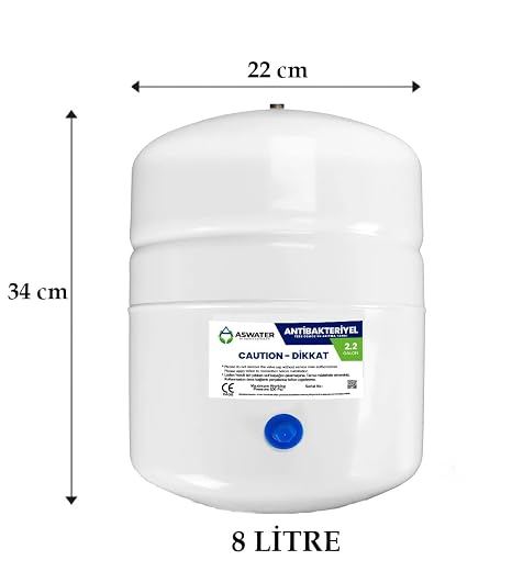 Su Arıtma Cihazı Çelik Su Tankı 2.2 Galon 8lt Tank